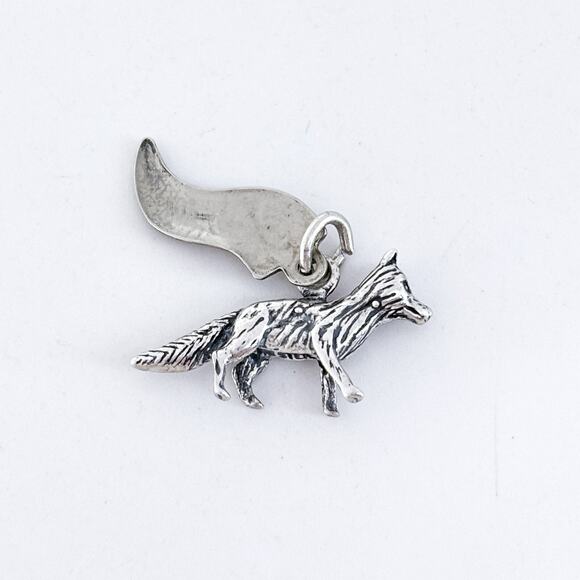 Vintage Sterling Silver 925 Idaho Wolf Charm Pendant - Picture 3 of 6